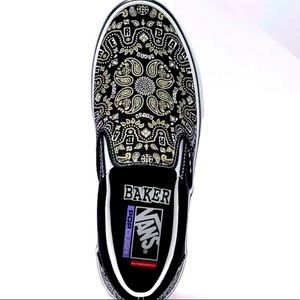 Vans x Baker Skate Slip-On Bandana Black Skate Shoes